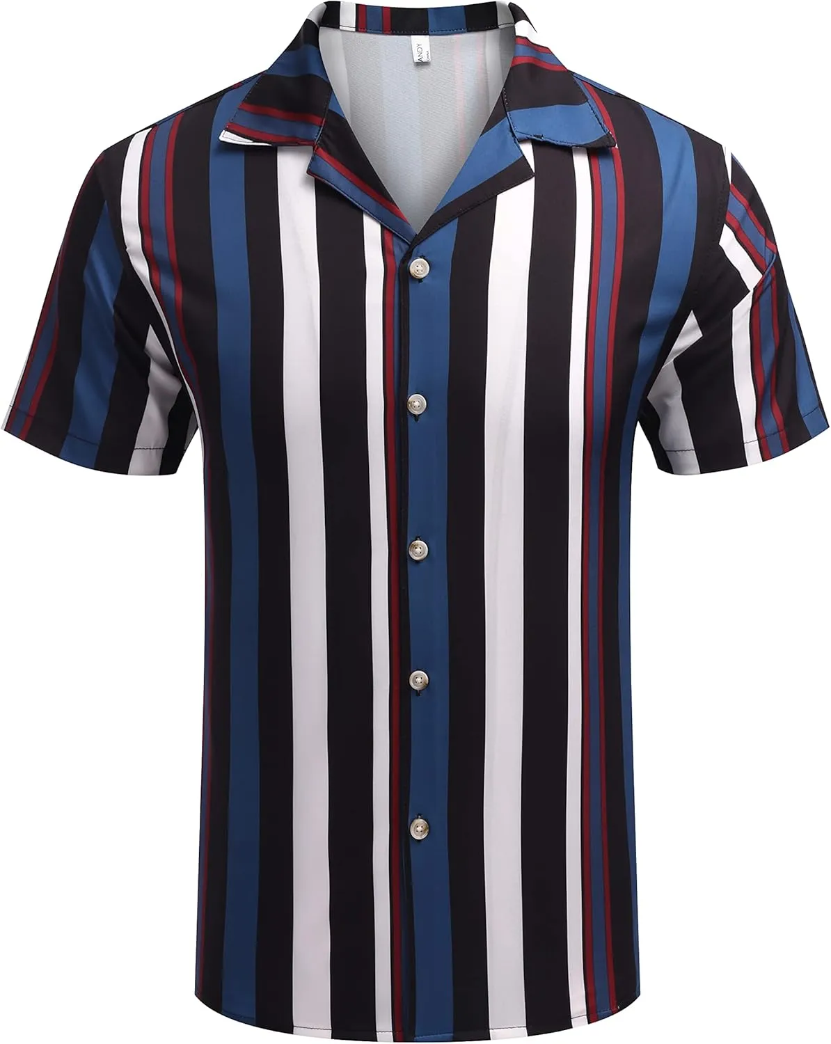 COOFANDY Men Short Sleeve Button Up Shirts Lightweight Beach Wear Tropical Hawaiian Shirt