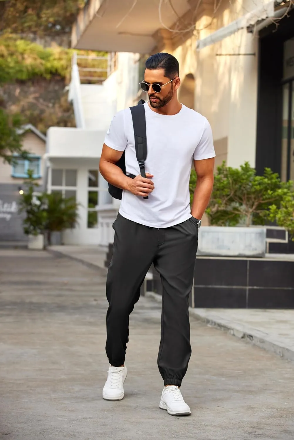 COOFANDY Mens Joggers Pants Regular Fit Casual Pants Lightweight Elastic Waistband Pants with Pockets