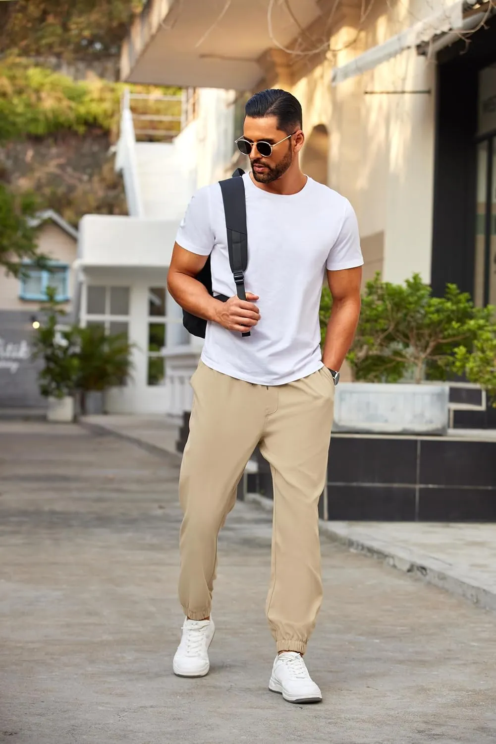 COOFANDY Mens Joggers Pants Regular Fit Casual Pants Lightweight Elastic Waistband Pants with Pockets