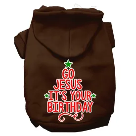 Go Jesus Screen Print Dog Hoodie Brown Xxl (18)