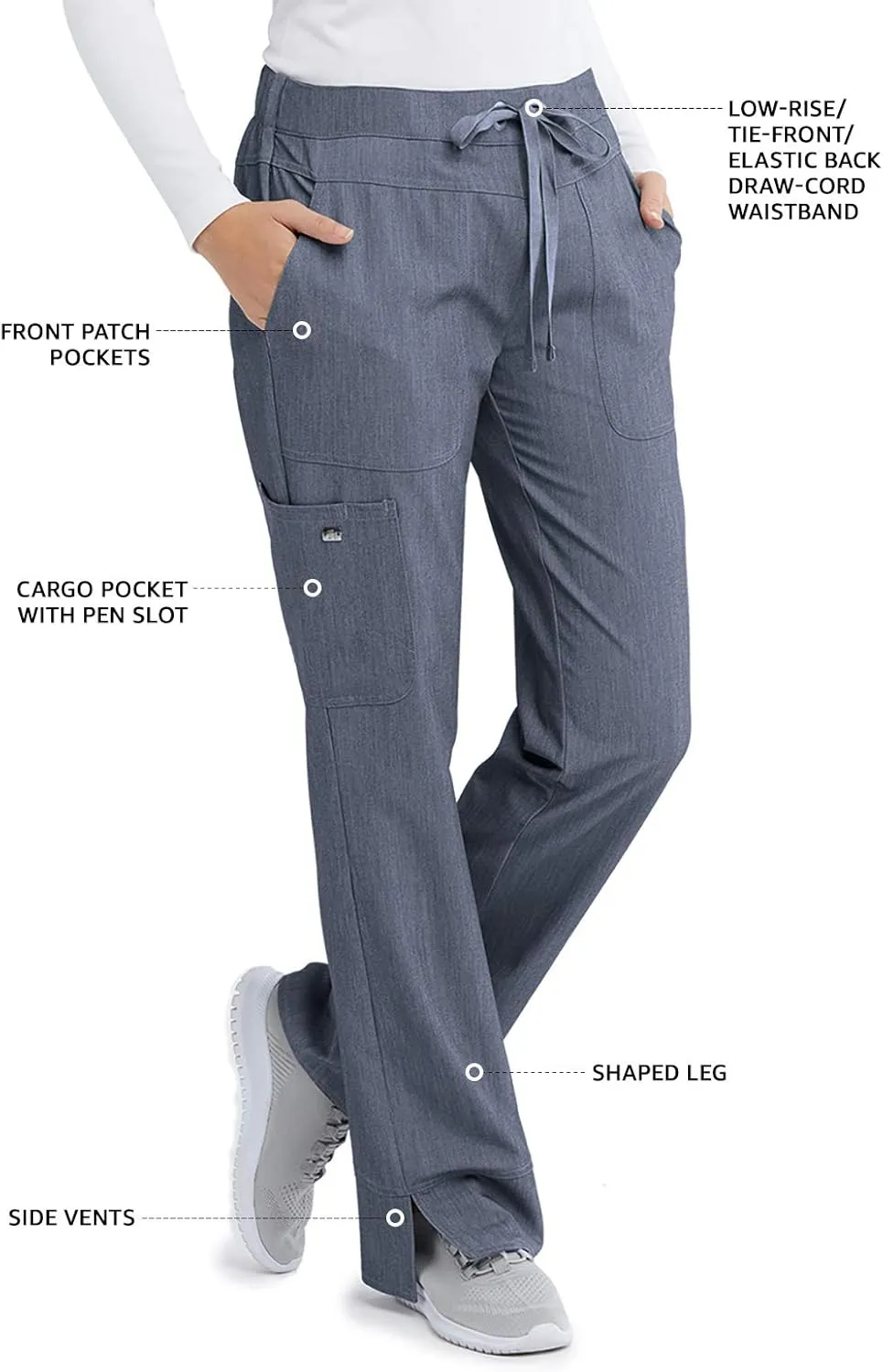Grey's Anatomy Signature Women's 2207 3 Pocket Low Rise Scrub Pant