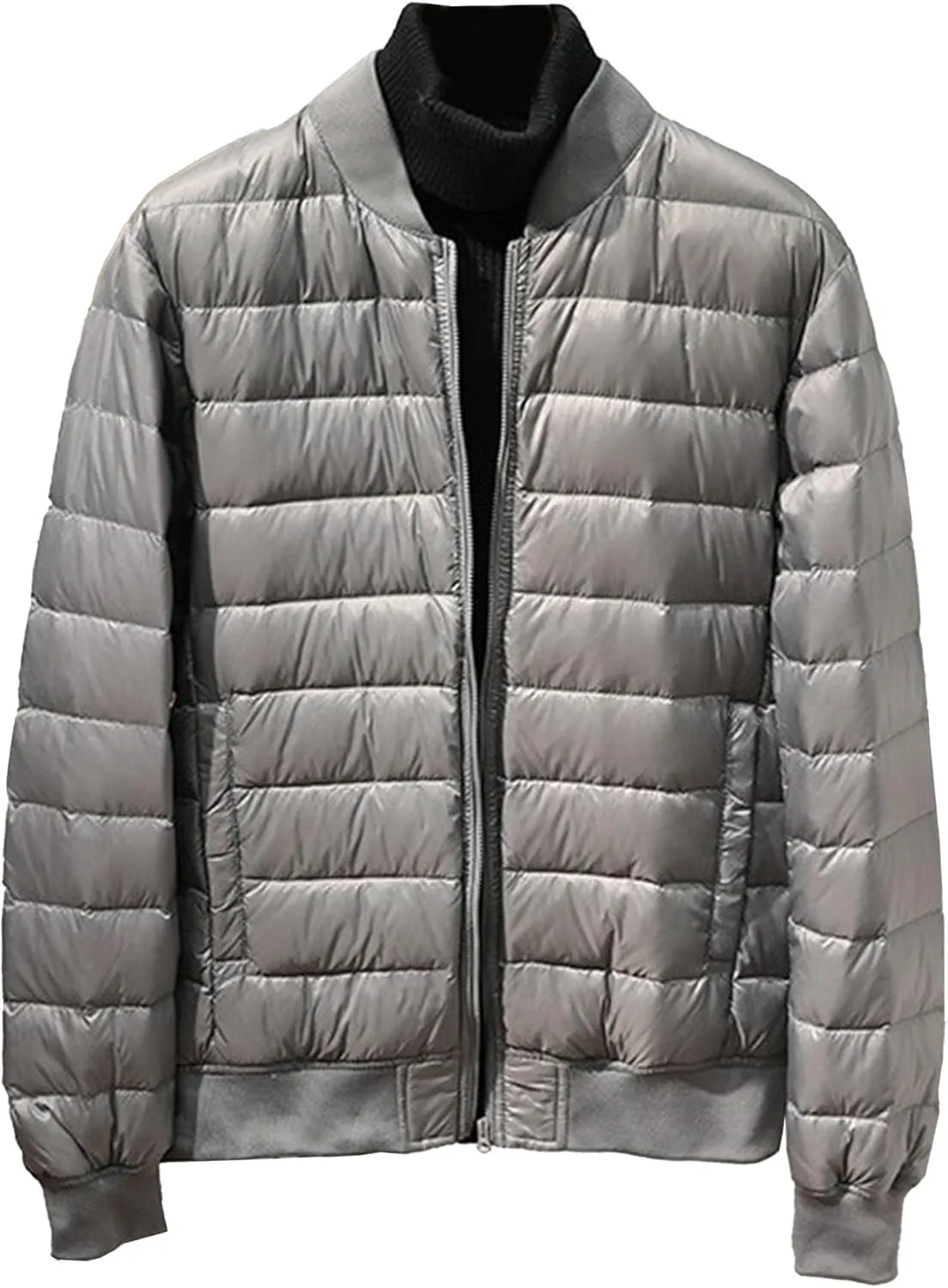 JEShifangjiusu Men Down Jacket Puffer Winter Jacket Lightweight Windproof Insulated Warm Coat Puffy Coat For Hiking Travel
