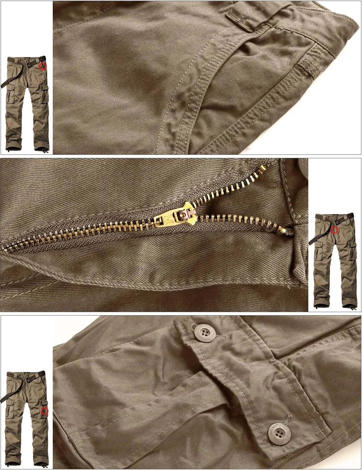 Match Men's Casual Wild Cargo Pants Outdoors Work Wear #6531