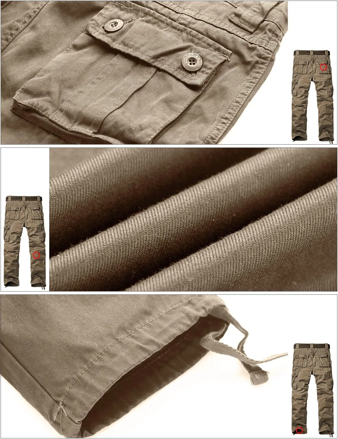 Match Men's Casual Wild Cargo Pants Outdoors Work Wear #6531