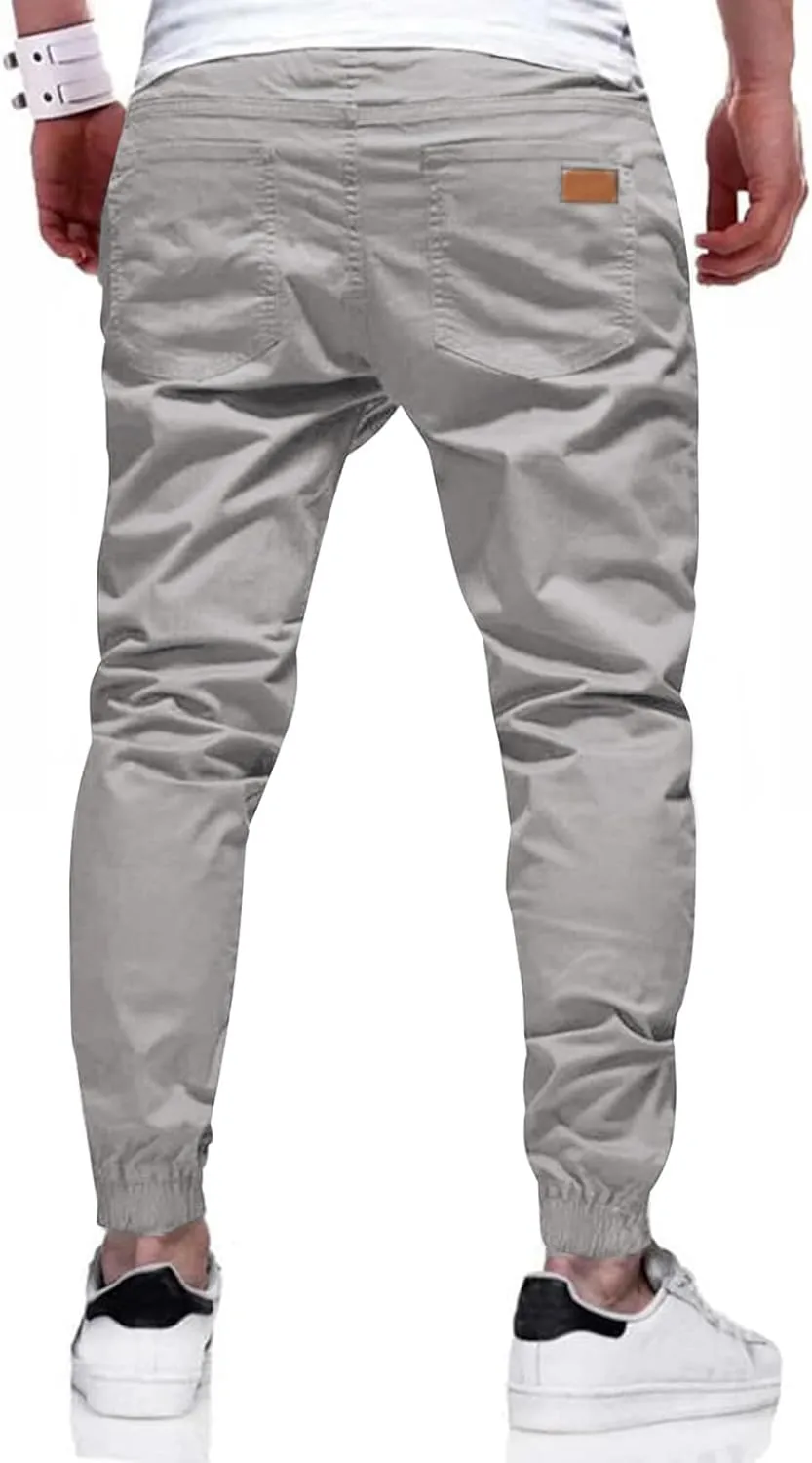 Men's Casual Joggers Pants Chino Hiking Outdoor Pants Cotton Sweatpants Pants for Running
