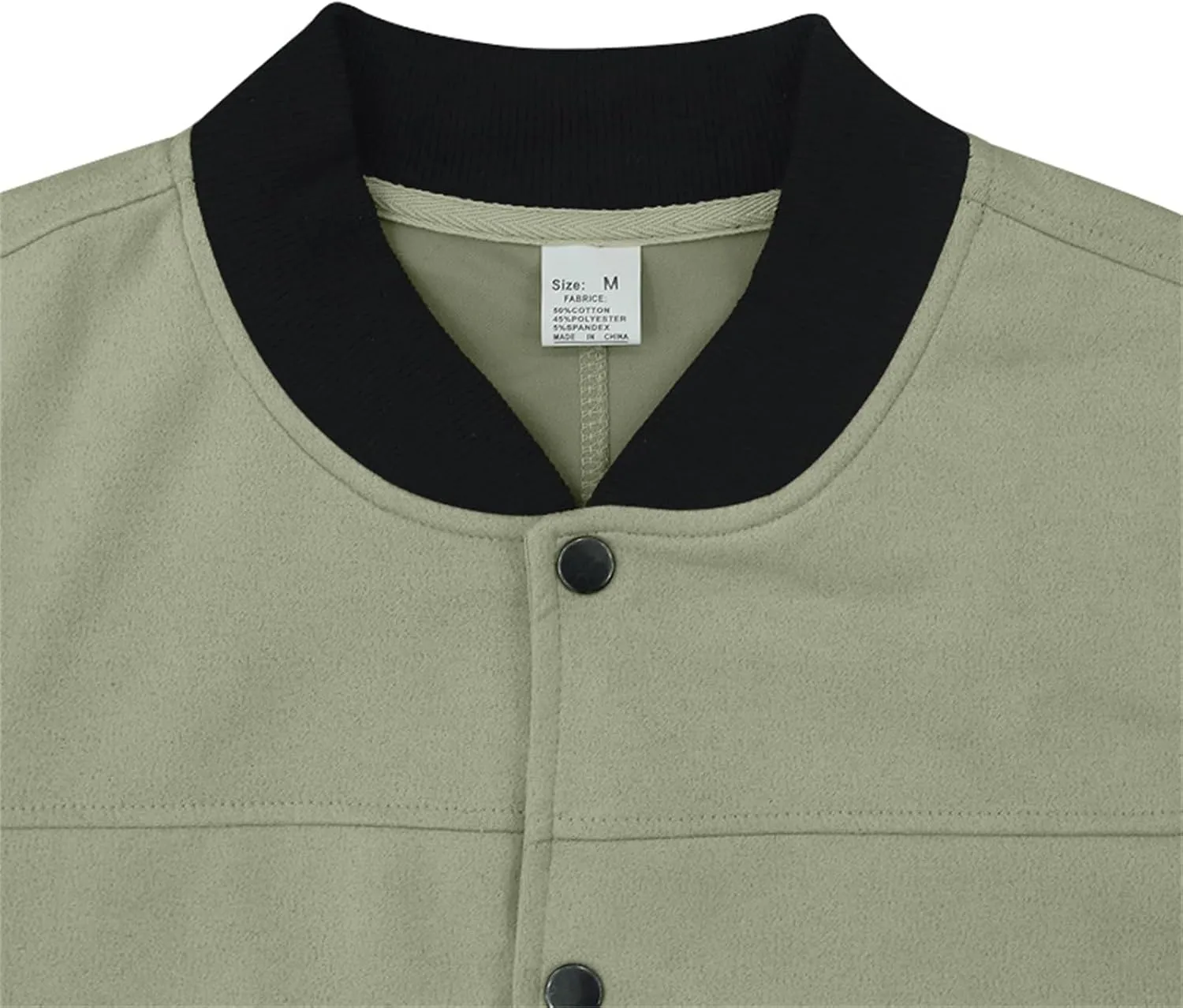 Men's Casual Suede Bomber Jacket Lightweight Snap Button Down Jackets Vintage Faux Leather Jacket for Men
