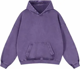 Mens Oversized Hoodies Pullover Women Fall Acid Wash Plain Preppy Hoodie Streetwear Cotton Vintage Hooded Sweatshirt