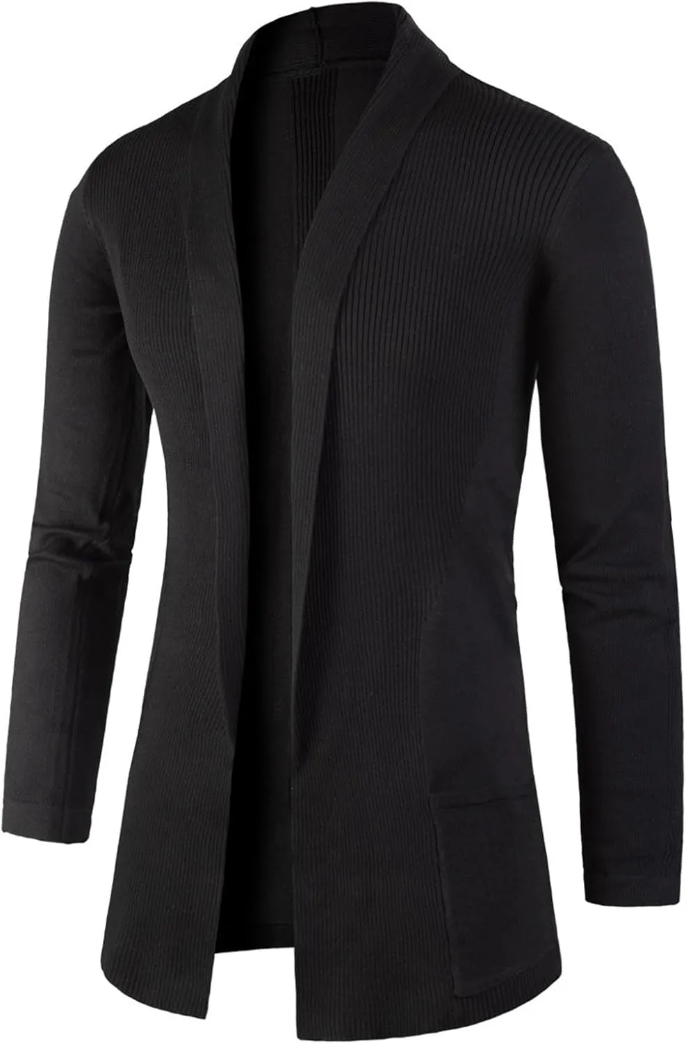 Mens Stylish Casual Cardigan Sweater Comfortable Slim Fit Fall 2023 Winter Coats Shawl Collar Soft Fabric V Neck Jackets