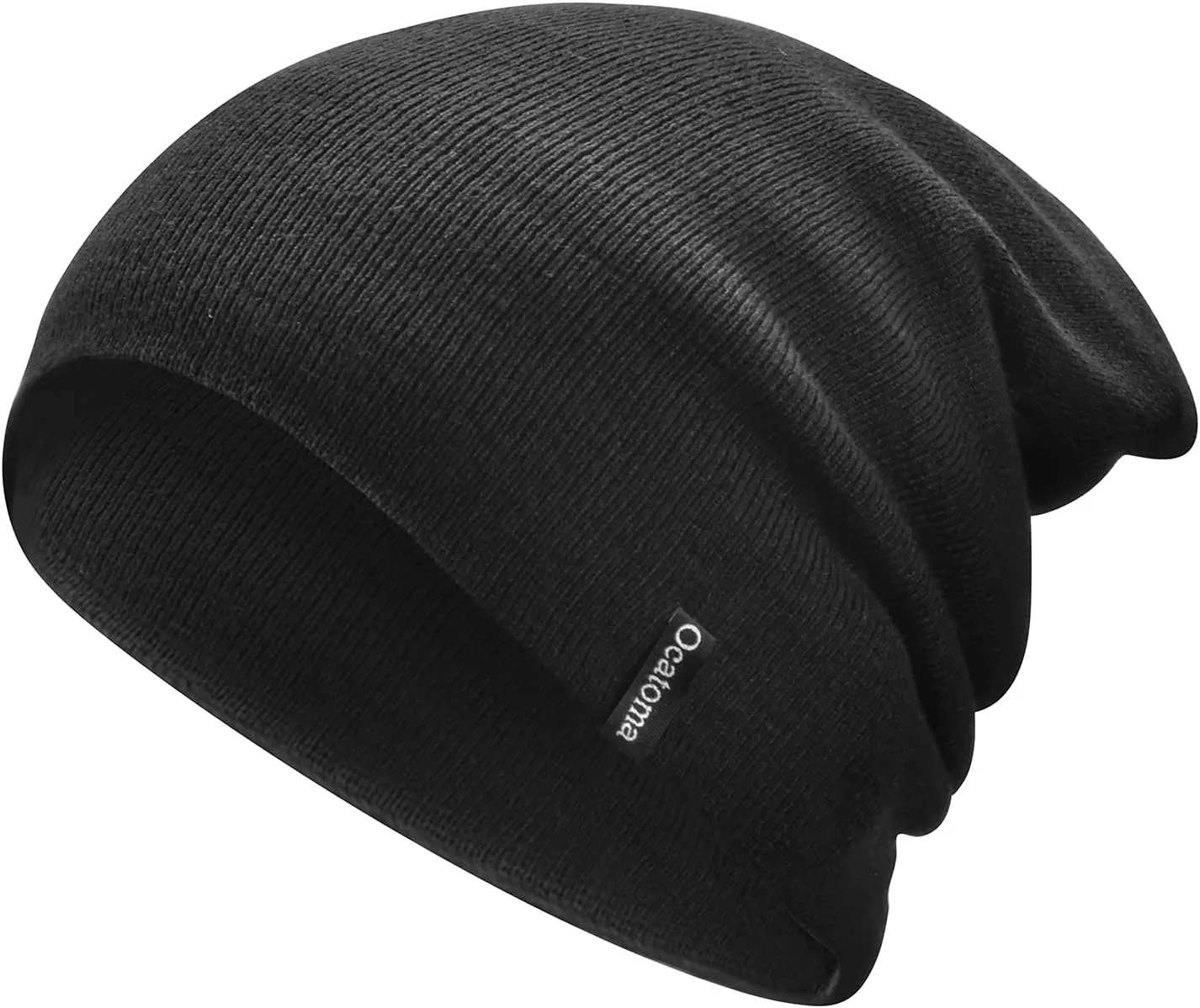 Ocatoma Beanie for Men Women Acrylic Knit Cuffed Slouchy Men's Daily Warm Hat Unisex Gifts for Men Women Boyfriend Him Her