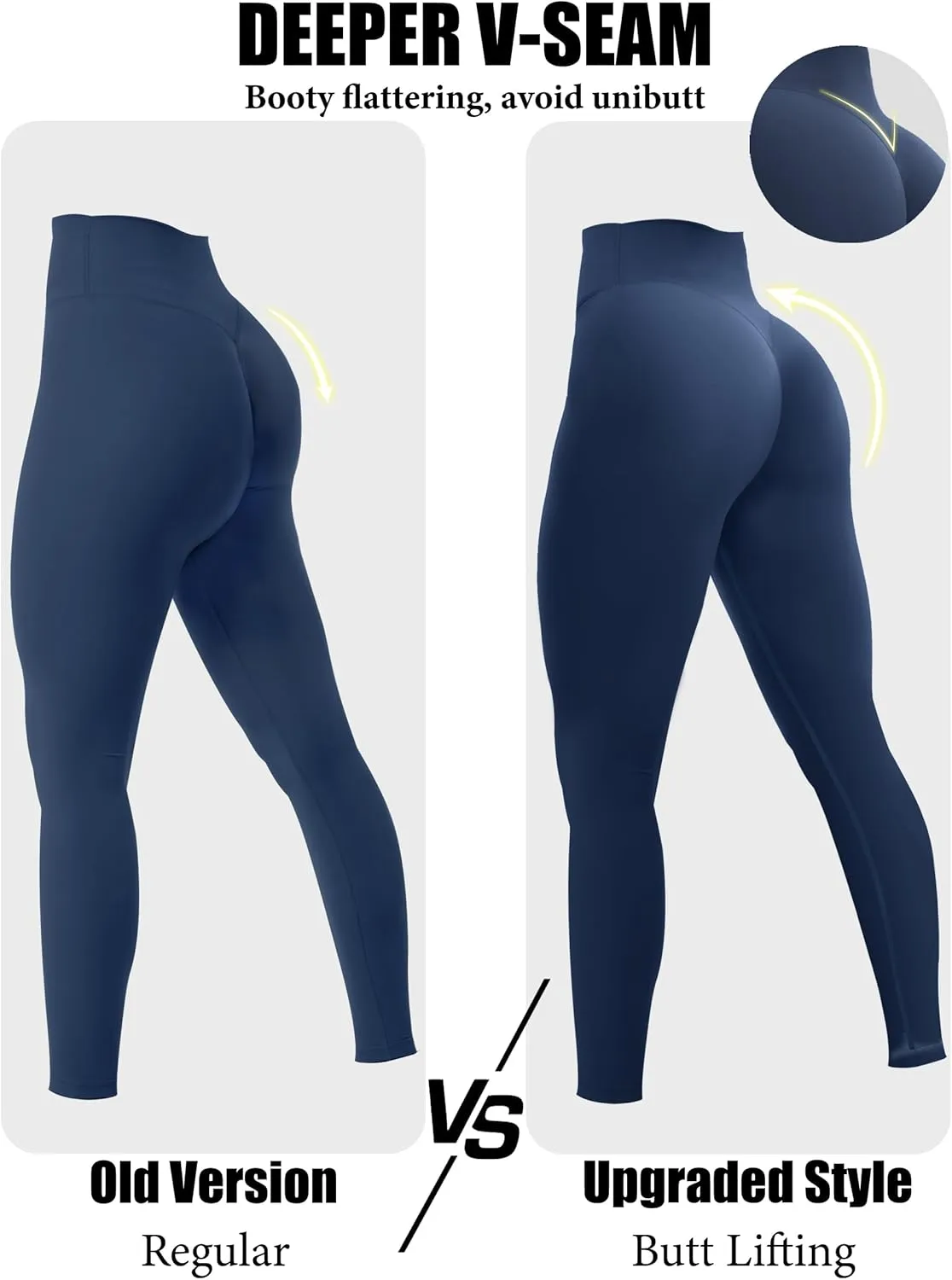Olmlmt No Front Seam Workout Leggings for Women Tummy Control Butt Lifting Leggings Buttery Soft Gym Yoga Pants