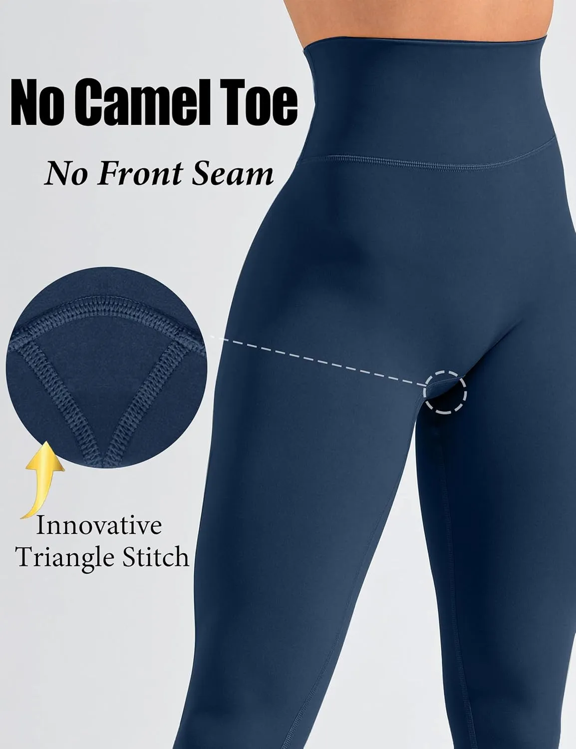 Olmlmt No Front Seam Workout Leggings for Women Tummy Control Butt Lifting Leggings Buttery Soft Gym Yoga Pants