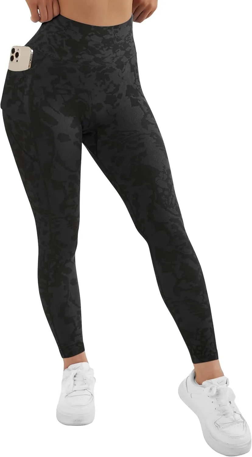OMKAGI Women Scrunch Butt Lifting Leggings with Pockets Compression High Waisted Gym Workout Leggings
