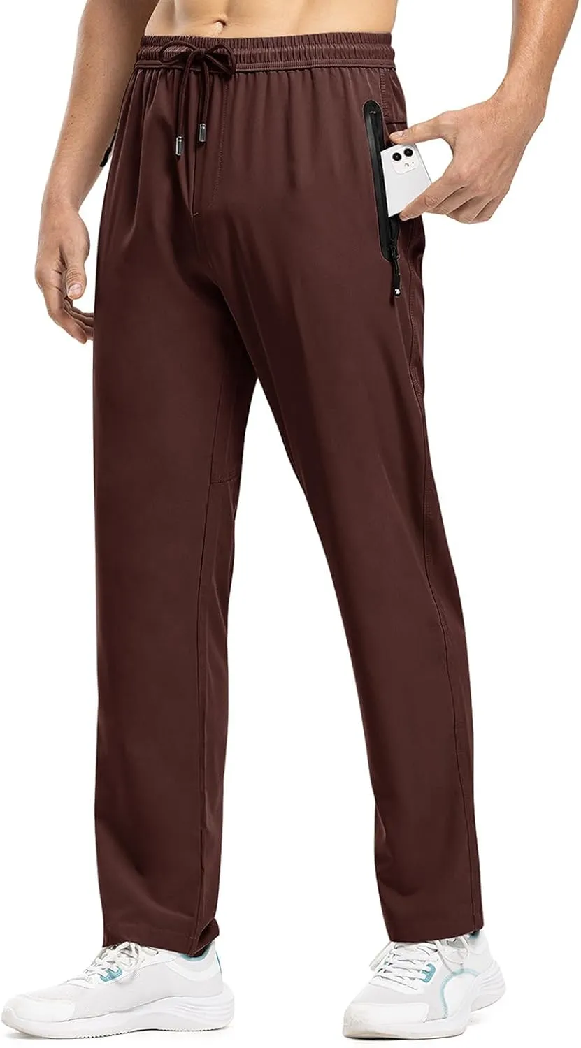 Rdruko Men's Casual Pants Lightweight Quick Dry Hiking Running Workout Outdoor Sports Sweat Pants