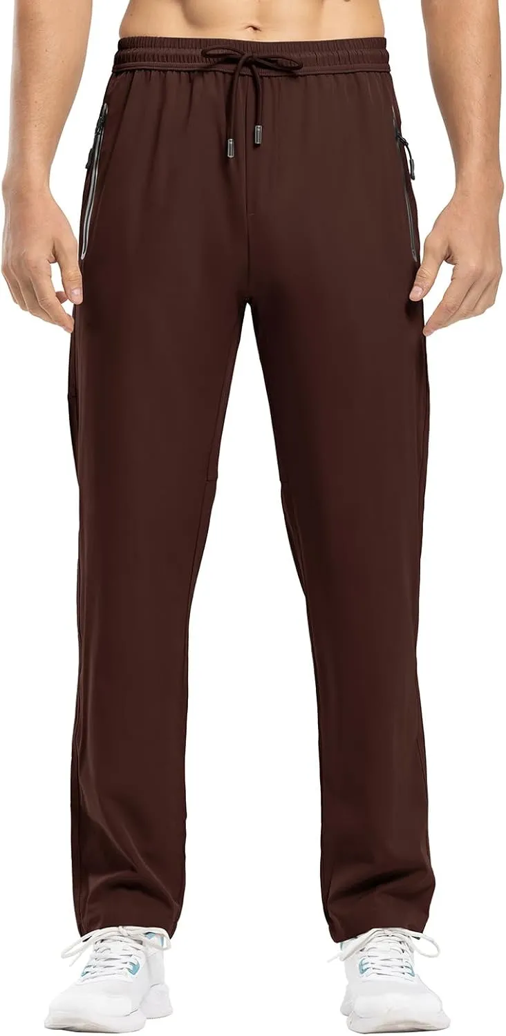 Rdruko Men's Casual Pants Lightweight Quick Dry Hiking Running Workout Outdoor Sports Sweat Pants