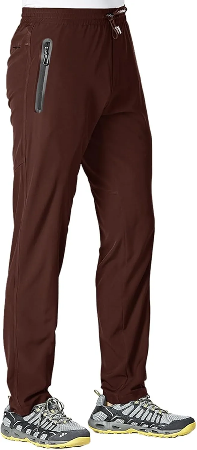 Rdruko Men's Casual Pants Lightweight Quick Dry Hiking Running Workout Outdoor Sports Sweat Pants