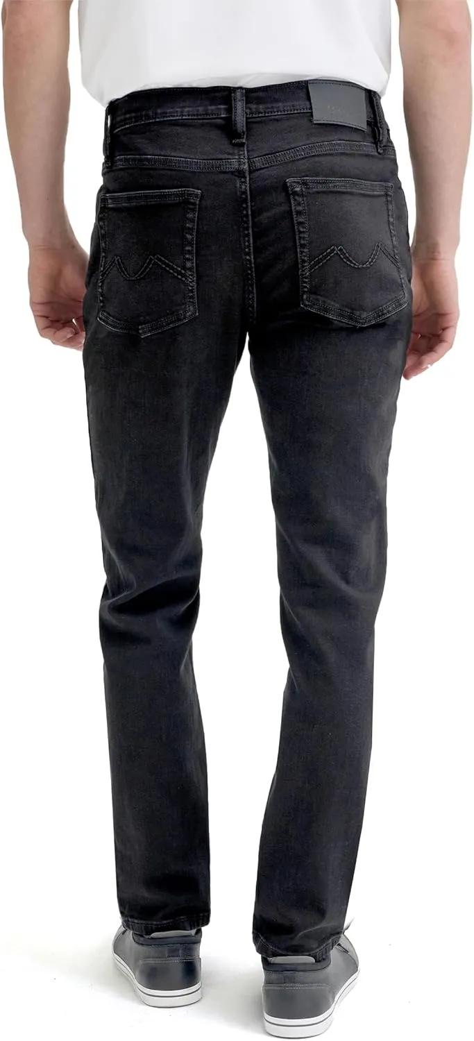 Slim Fit Mens Jeans  Stretch Fabric Tapered Pants for Men  Premium Comfort Casual Wear and Work Attire