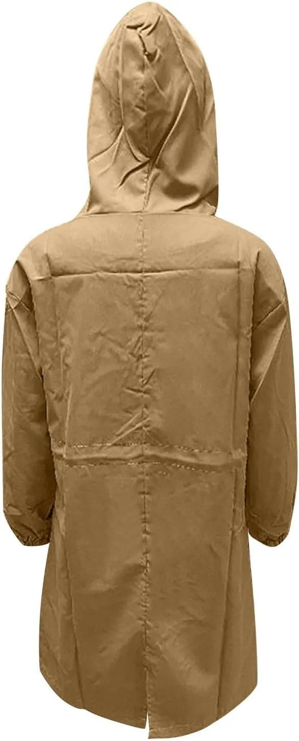 Trench Coat Women Hooded Coat Outwear Womens Elegant Windbreaker Wild Winter Women'S Coat with Belt Trench Coat for