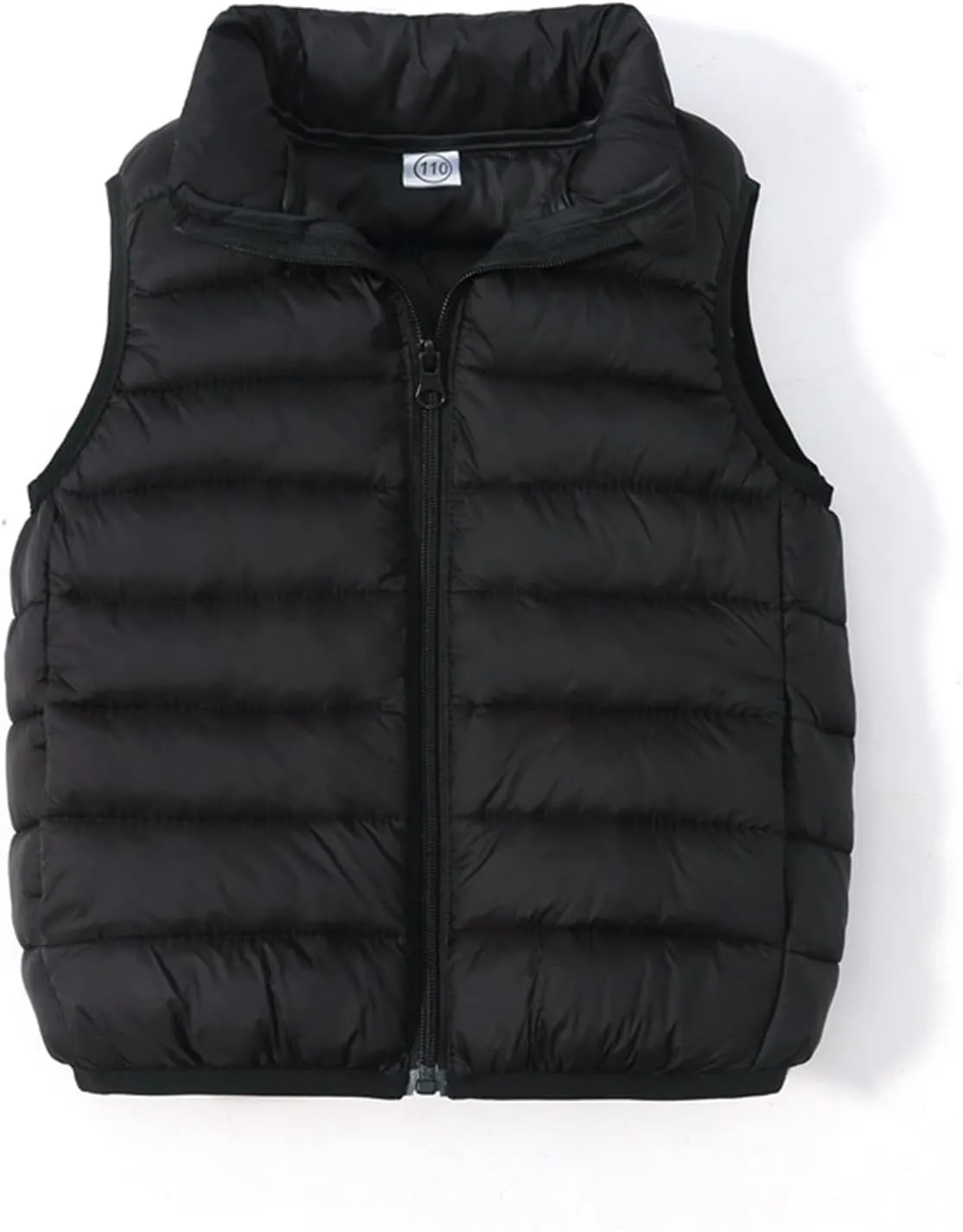 Unisex Baby Vest Stand Up Zip Up Sleeveless Jacket for Winter Fall Hooded Coats for Teen Girls