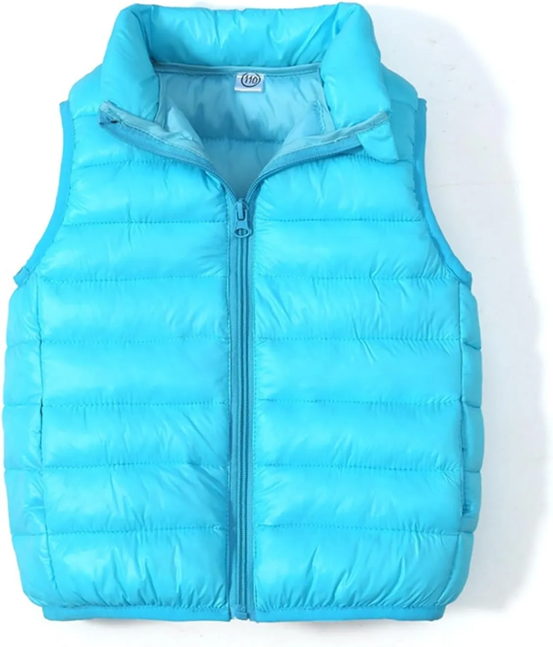 Unisex Baby Vest Stand Up Zip Up Sleeveless Jacket for Winter Fall Hooded Coats for Teen Girls