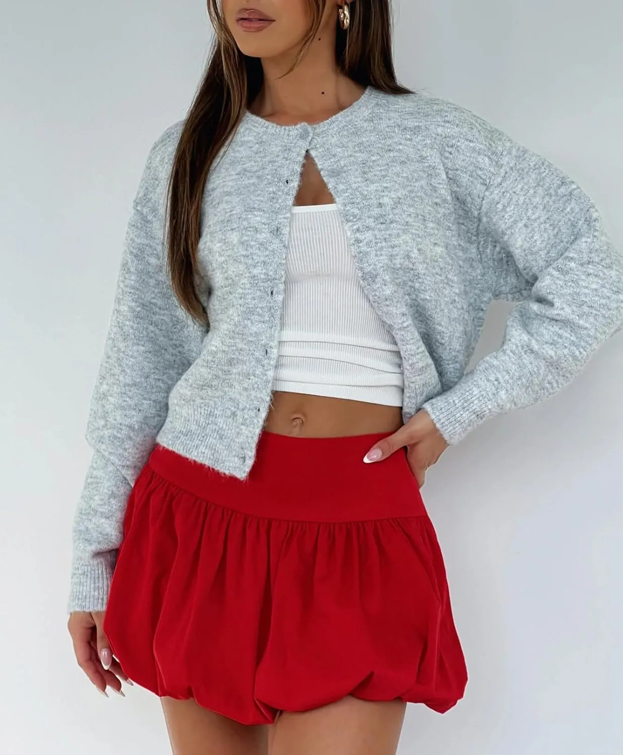 Women Y2k Cute Mini Bubble Skirts Pleated Ruffle Puffy Short Skirt A Line Low Waist Vintage Balloon Girls Skirts