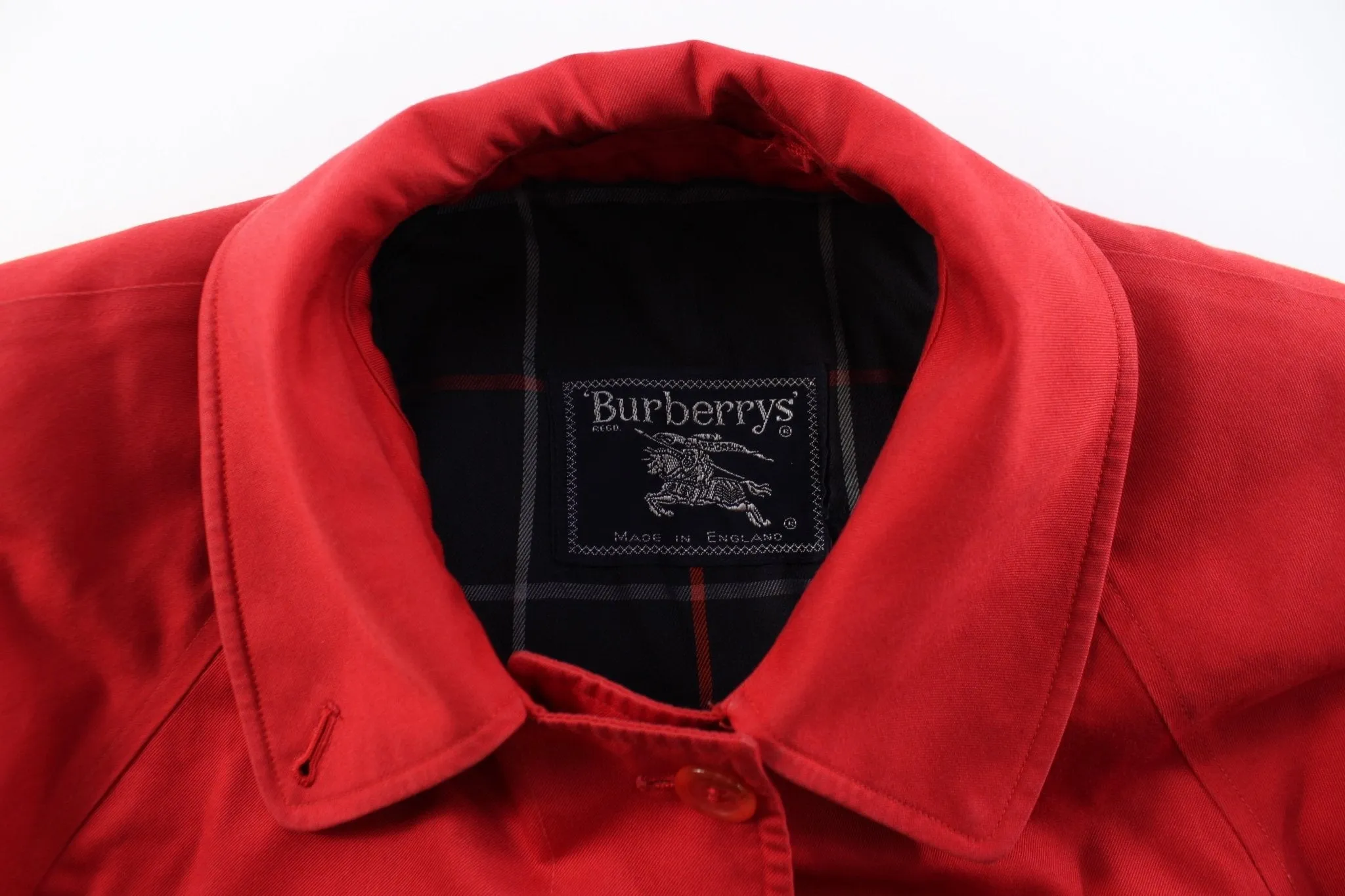 Women's Burberrys Red Trench Coat