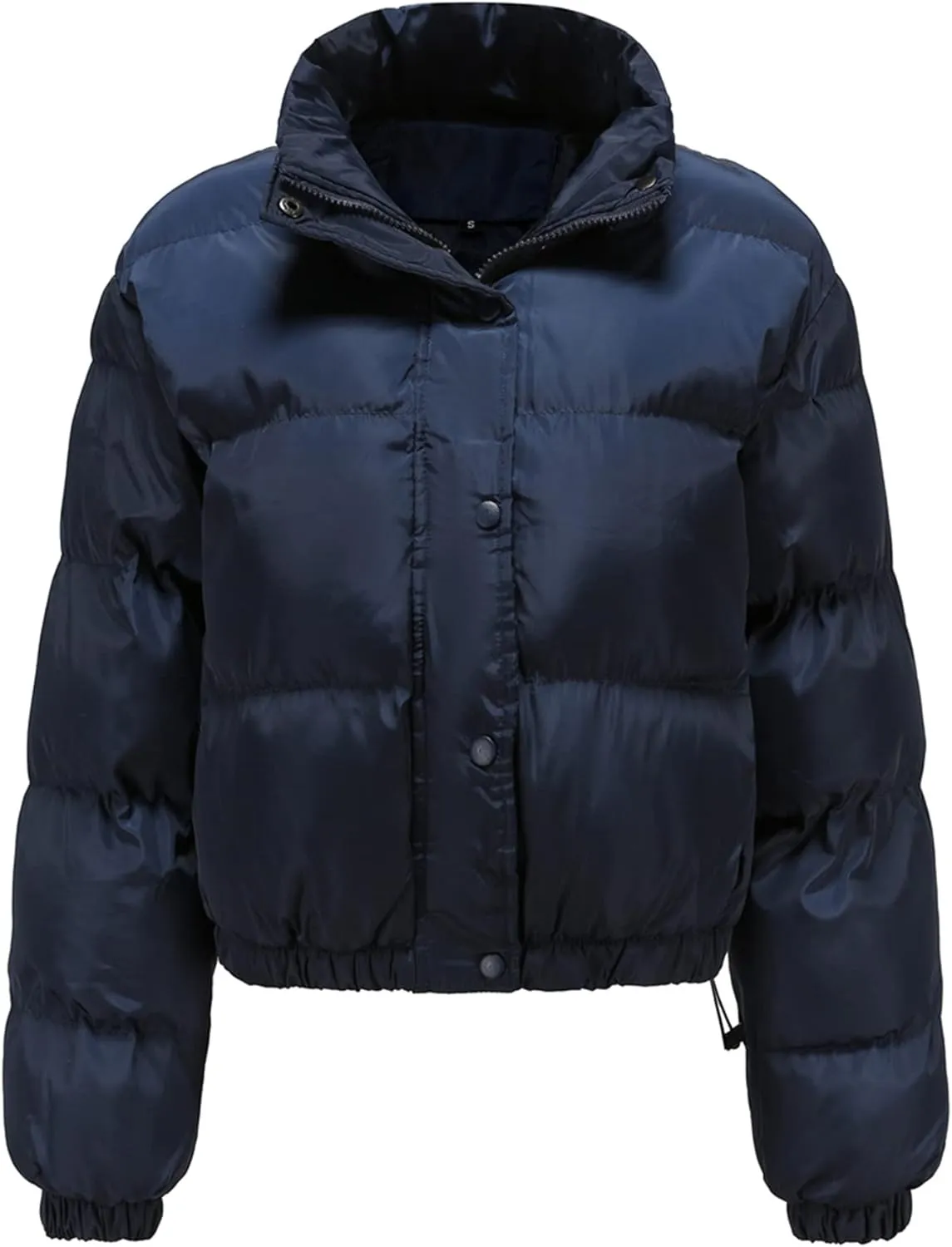 Women's Cropped Quilted Winter Puffer Jacket Outerwear Coats Quilted Jackets