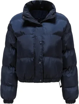 Women's Cropped Quilted Winter Puffer Jacket Outerwear Coats Quilted Jackets
