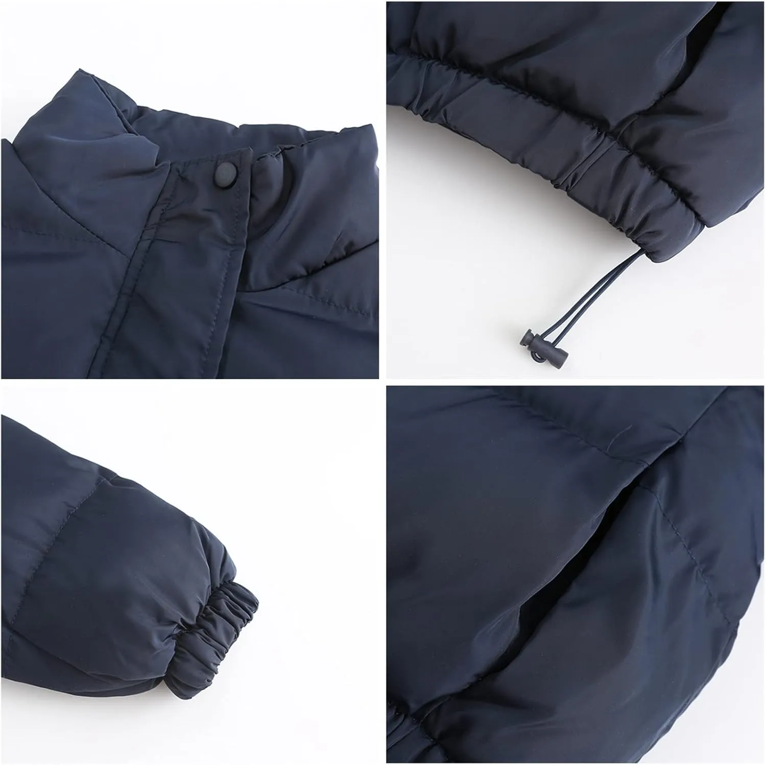 Women's Cropped Quilted Winter Puffer Jacket Outerwear Coats Quilted Jackets