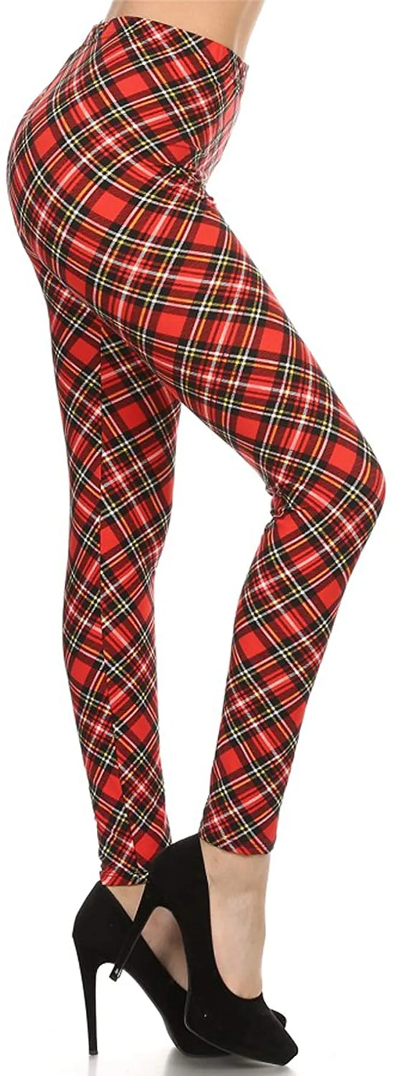 Women's Ultra Soft Christmas Reindeer Santa Snowman Holiday Printed Fashion Leggings BAT22