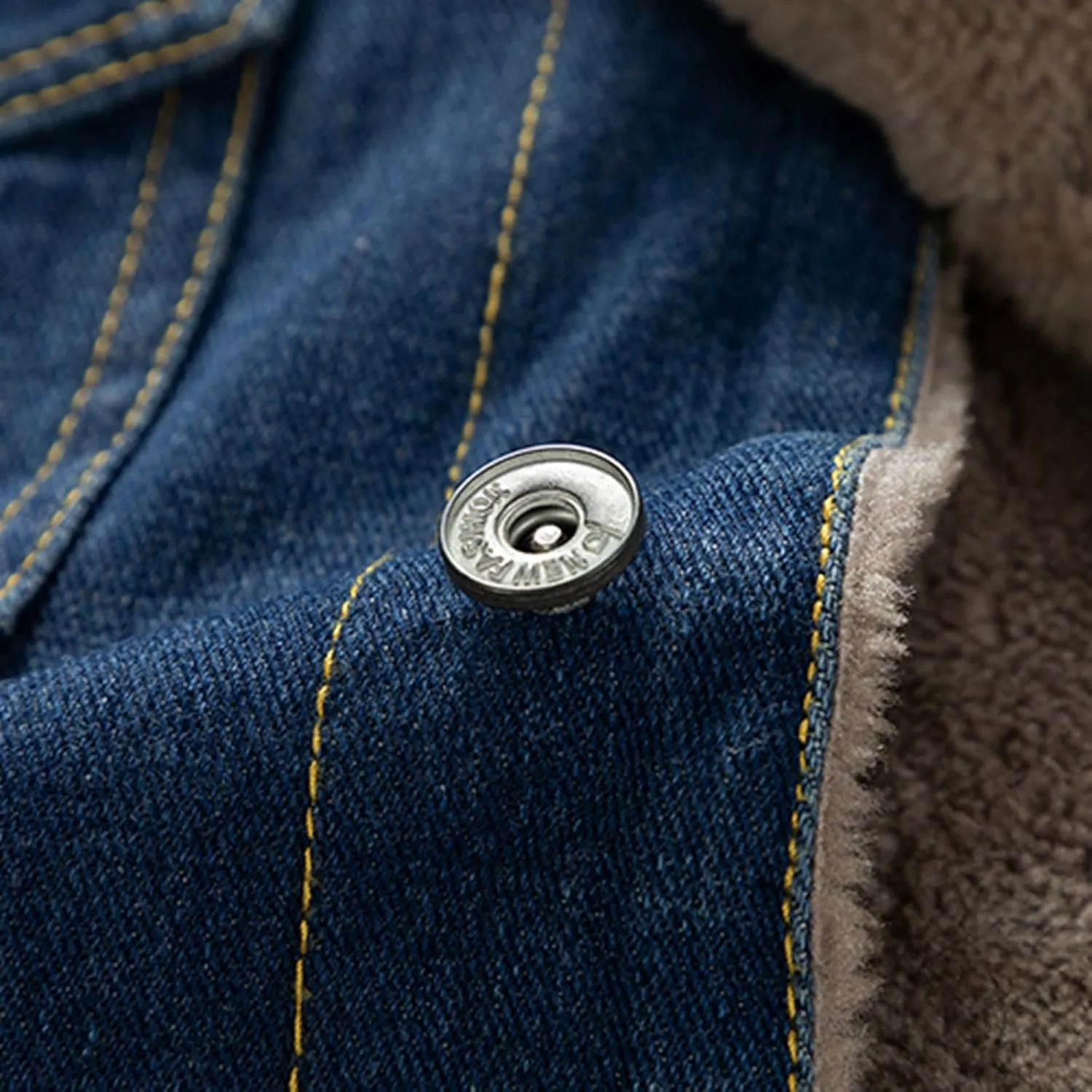 Zeiyignr Men's Sherpa Fleece Lined Denim Jacket Warm Winter Trucker Jacket Cowboy Jean Jacket Cargo Work Coat Windbreaker